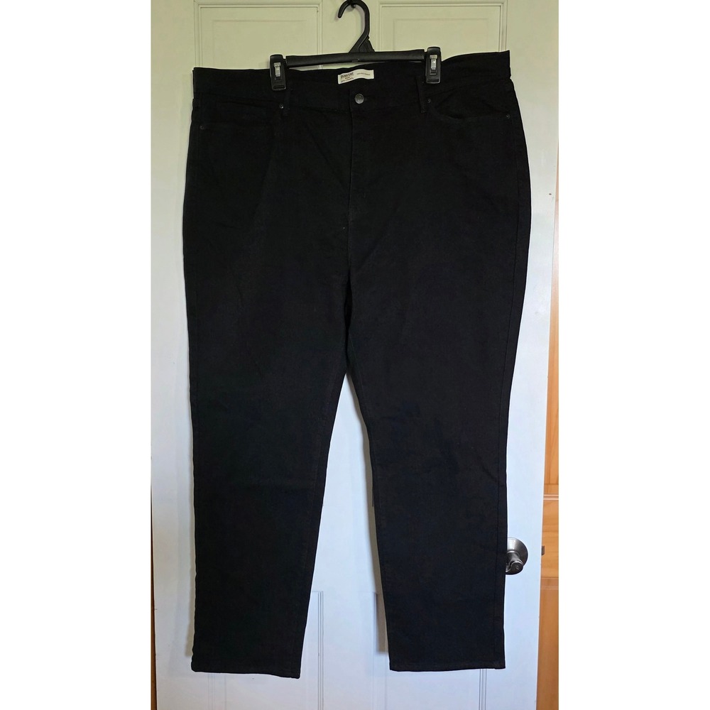 Signature by Levi Strauss Women 24S Black Shaping Straight Leg Jeans Size 37x30